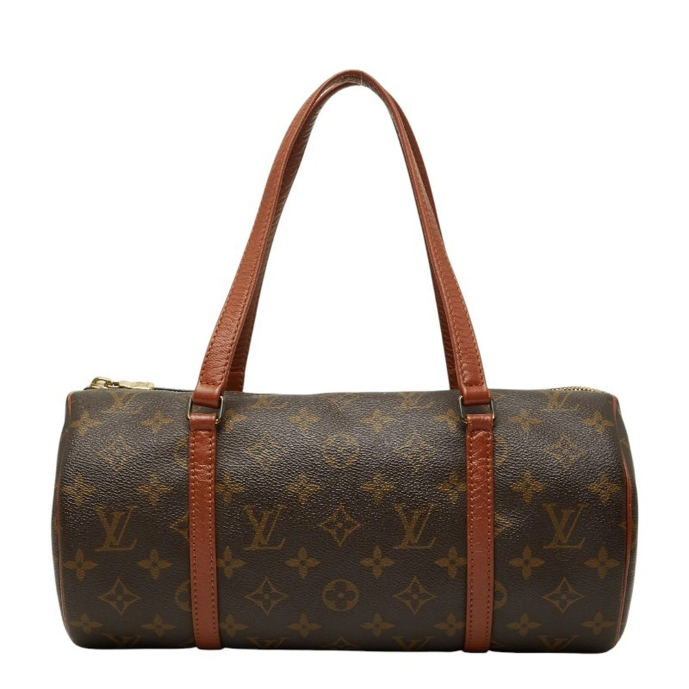 LOUIS VUITTON Brown Monogram Leather Papillon 30 Pouch